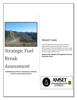 Strategic Fuel Break Assessment Unit Cards