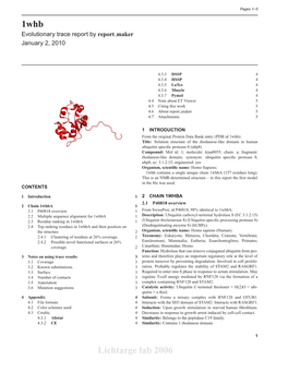 1Whb Lichtarge Lab 2006