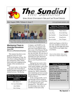 Iowa State University Solar Car Team Update