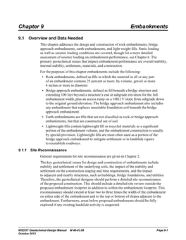 Chapter 9 Embankments