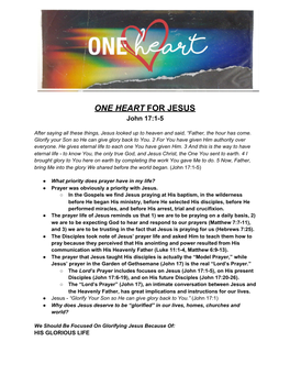 One Heart​ for Jesus