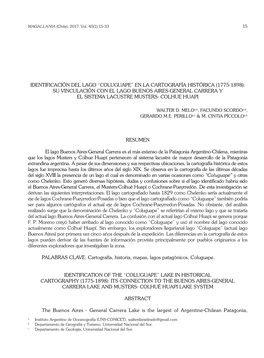 Su Vinculación Con El Lago Buenos Aires-General Carrera Y El Sistema Lacustre Musters- Colhue Huapi