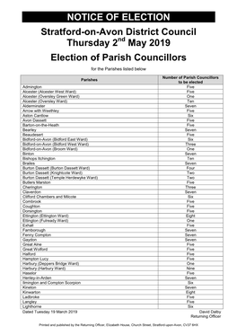 Parish Notice of Election