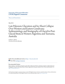 Late Paleozoic Glaciation and Ice Sheet