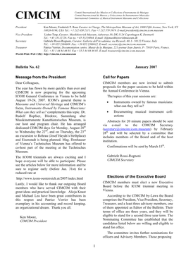 Bulletin 62, January 2007