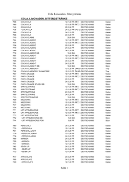 » Cola » Limonaden »