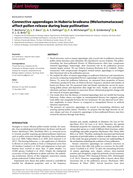 (Melastomataceae) Affect Pollen Release During Buzz Pollination T