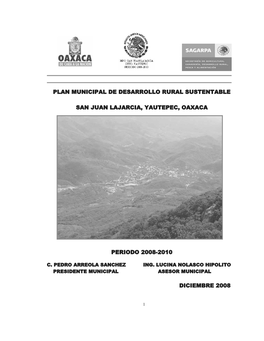 Plan Municipal De Desarrollo Rural Sustentable San
