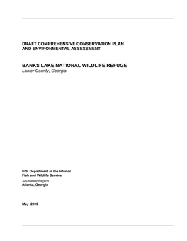 BANKS LAKE NATIONAL WILDLIFE REFUGE Lanier County, Georgia