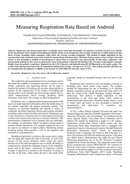 Measuring Respiration Rate Based on Android