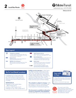 Route 2 Metrotransit.Org | 612-373-3333