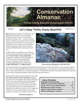 Let's Keep Trinity County Beautiful! Vol