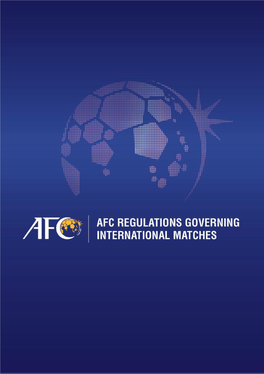 AFC Regulations Governing International Matches 2016