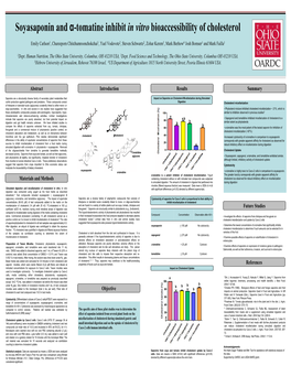 Soyasaponin and Α-Tomatine Inhibit in Vitro Bioaccessibility of Cholesterol