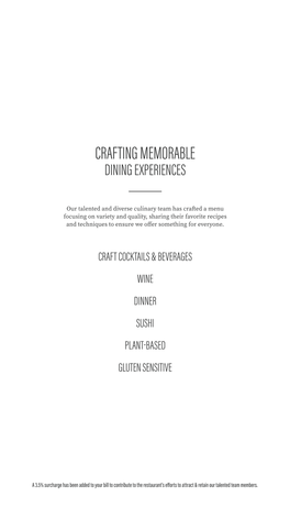 Crafting Memorable Dining Experiences