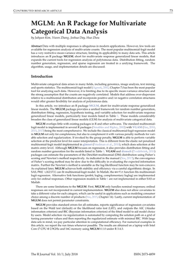 An R Package for Multivariate Categorical Data Analysis by Juhyun Kim, Yiwen Zhang, Joshua Day, Hua Zhou