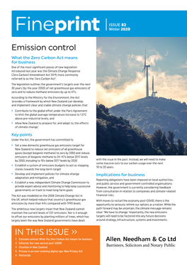 Emission Control in THIS ISSUE »