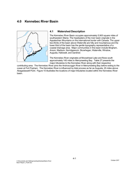 4.0 Kennebec River Basin