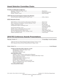 Awards Program