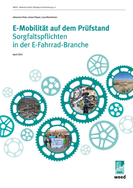 E-Mobilität Auf Dem Prüfstand. Sorgfaltspflichten in Der E-Fahrrad