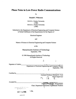 Phase Noise in Low-Power Radio Communications