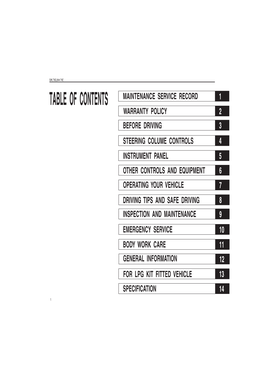 Table of Contents