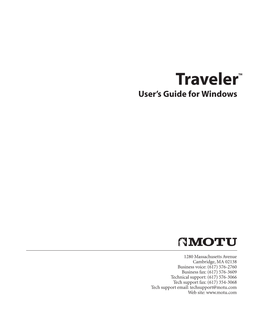 Traveler Manual for Windows