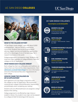 Uc San Diego Colleges