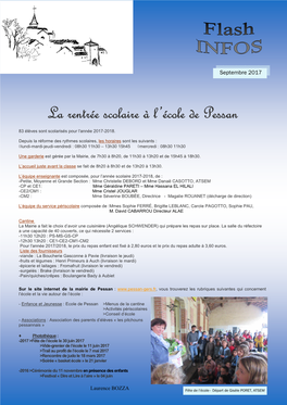 PESSAN INFOS Septembre 2017