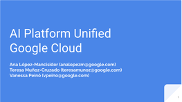 AI Platform Unified Google Cloud