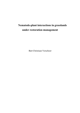 Nematode-Plant Interactions in Grasslands Under Restoration Management