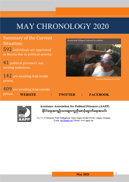 June MAY CHRONOLOGY 2020