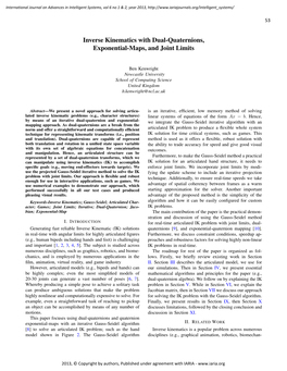 Inverse Kinematics with Dual-Quaternions, Exponential-Maps, and Joint Limits