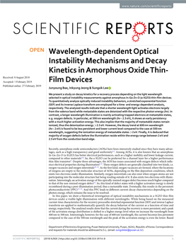 Wavelength-Dependent Optical Instability Mechanisms and Decay