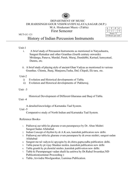 History of Indian Percussion Instruments