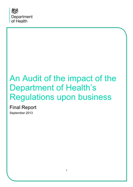 Department of Health Regulations: Impact on Business