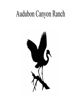 Audubon Canyon Ranch Prioritization of Resources