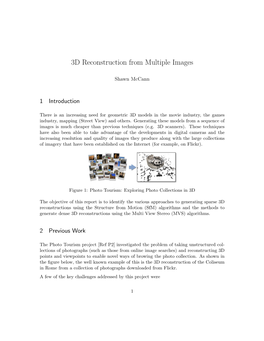 3D Reconstruction from Multiple Images