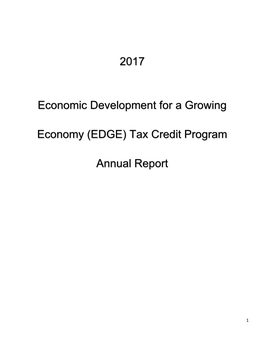 2017 Economic Development for a Growing Economy (EDGE)