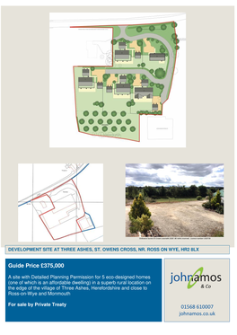 Guide Price £375,000 01568 610007 Johnamos.Co.Uk