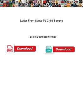 Letter from Santa to Child Sample