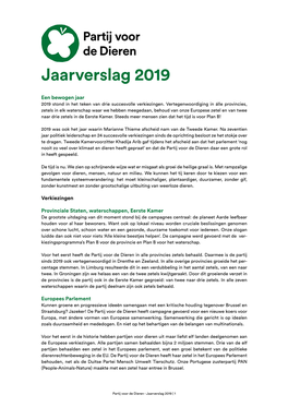 Jaarverslag 2019