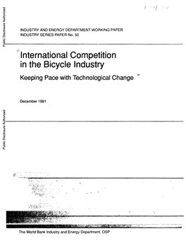 International Competition in the Bicycle Industry Keeping Pace with Technological Change