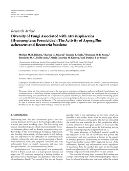 The Activity of Aspergillus Ochraceus and Beauveria Bassiana