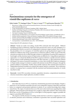 Parsimonious Scenario for the Emergence of Viroid-Like Replicons De Novo