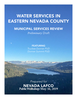 2019 Preliminary Draft Water Services in Eastern Nevada