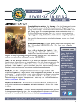 Biweekly Briefing