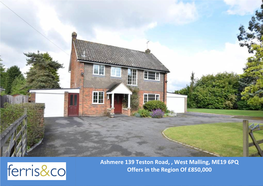 Ashmere 139 Teston Road, , West Malling, ME19 6PQ Offers in The