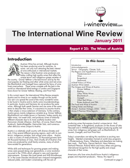 The International Wine Review January 2011
