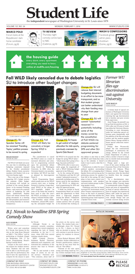 Fall WILD Likely Canceled Due to Debate Logistics SU to Introduce